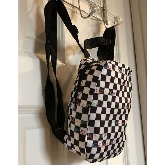 🎉HP🎉 KENDALL + KYLIE - NWOT - Mini Backpack in Black & WHITE Logo Check. - Picture 14 of 14